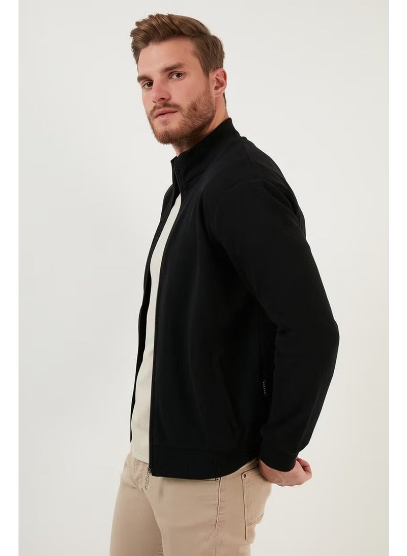 Buratti Cotton Zippered Pocket Turtleneck Cardigan Men's Cardigan 456210 - Image 2